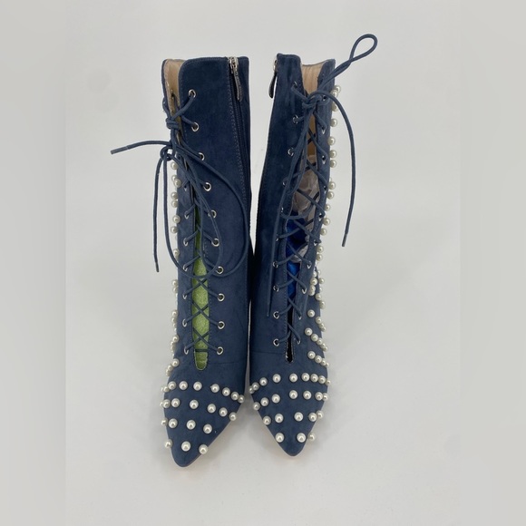 Cape Robbin Kitana Faux  Pointed Pearl Boots - Picture 2 of 11